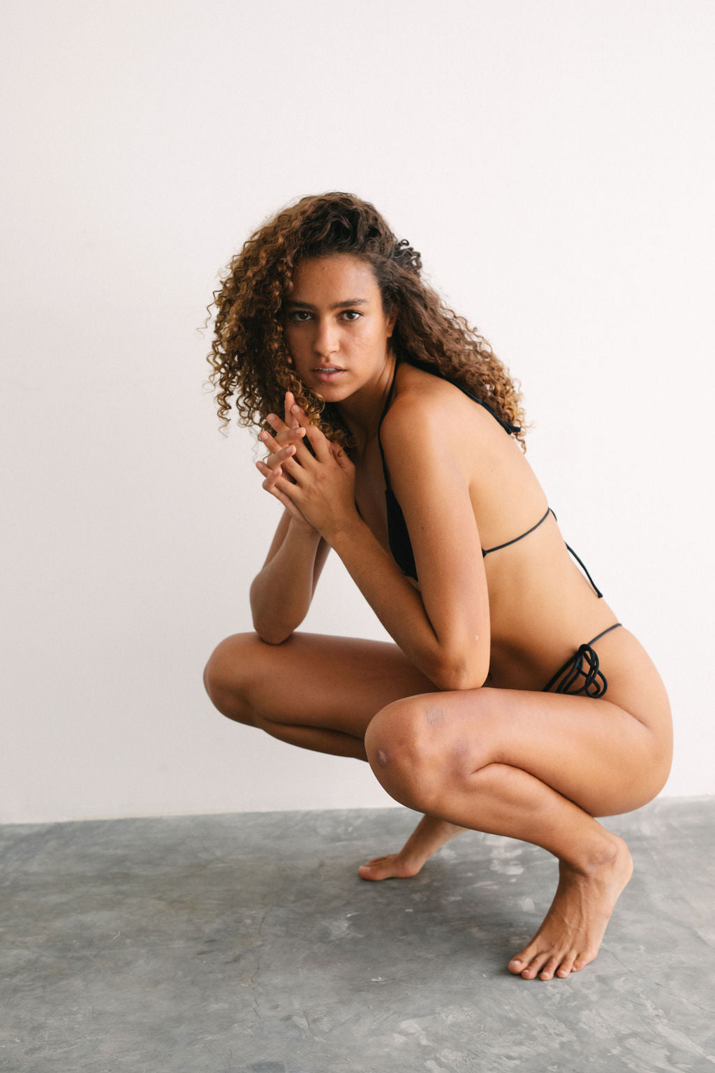 FRIDA STRING TIE SWIM BOTTOM - BLACK - NOLLA