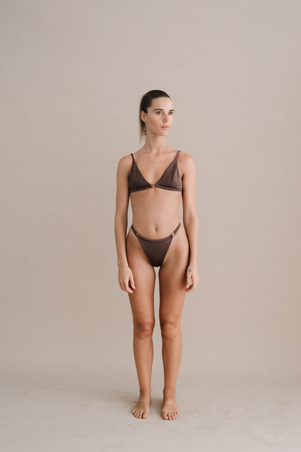 RITA STRAPY SWIM BOTTOM RING - ESPRESSO - NOLLA