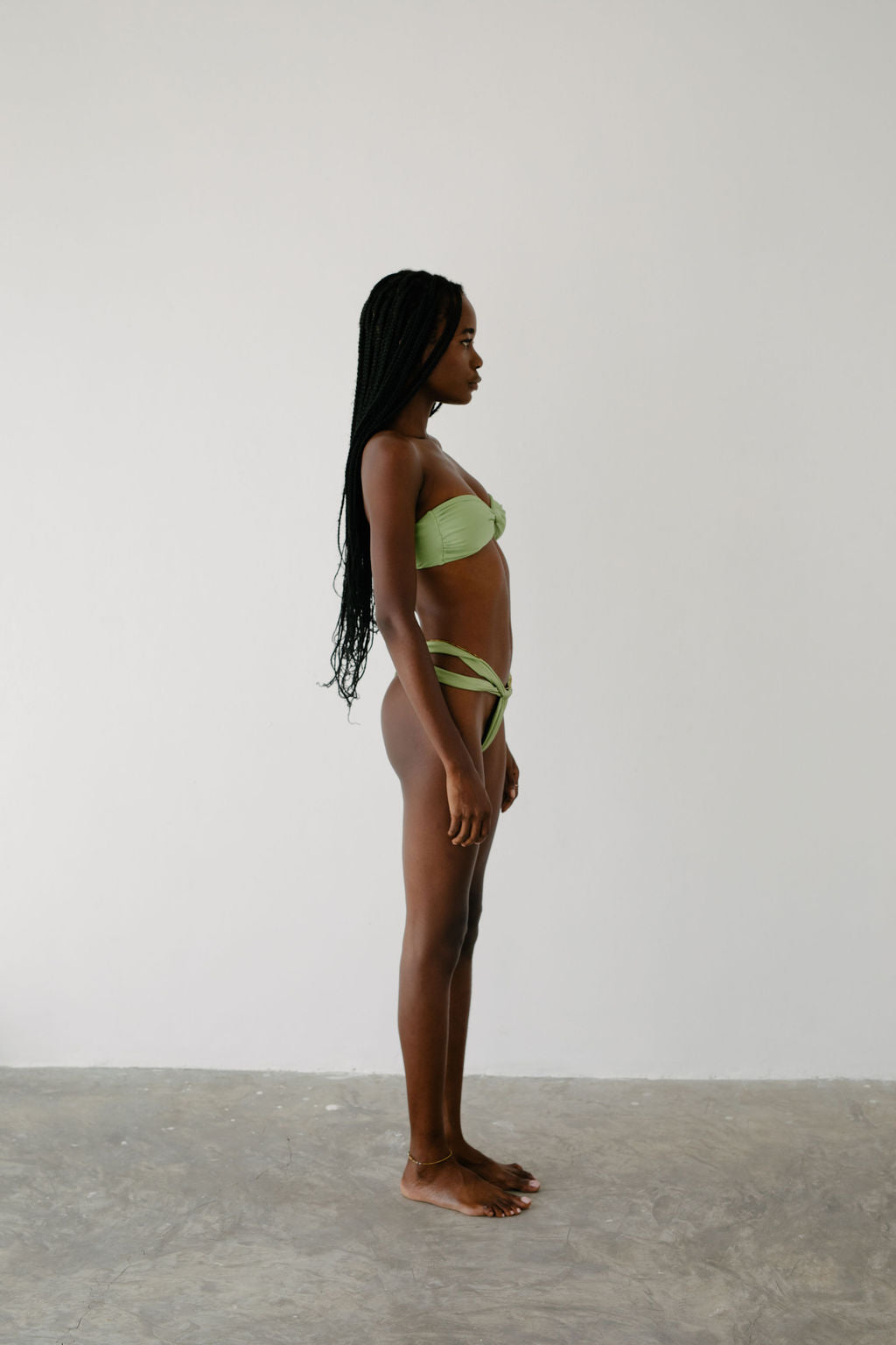 GRACE KNOT SWIM TOP - FERN GREEN - NOLLA
