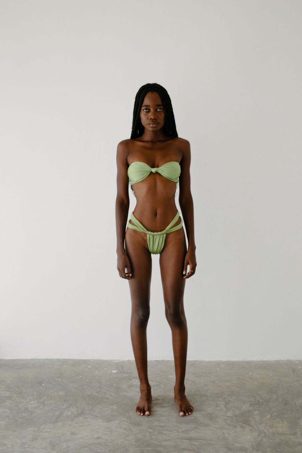 GRACE KNOT SWIM TOP - FERN GREEN - NOLLA