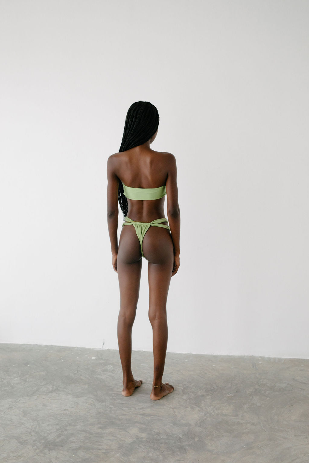 GRACE KNOT SWIM TOP - FERN GREEN - NOLLA