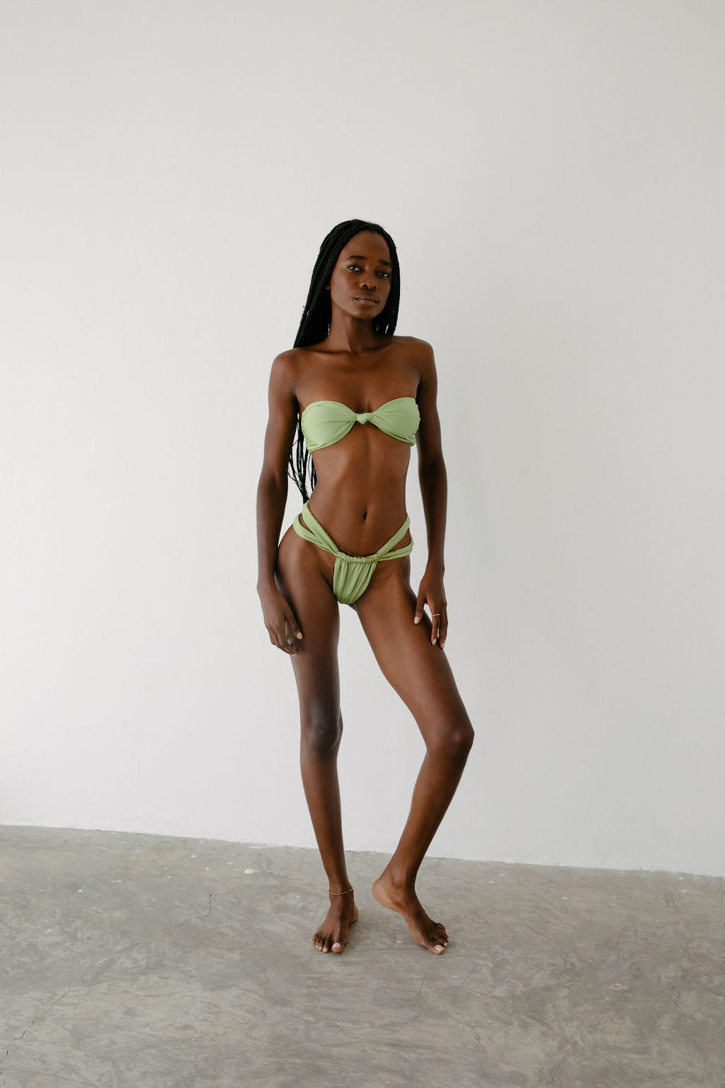 GRACE KNOT SWIM TOP - FERN GREEN - NOLLA