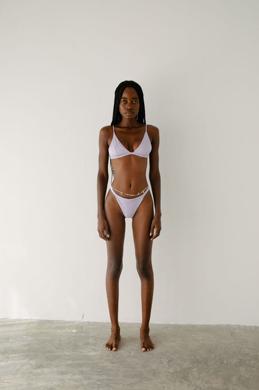 RITA TRIANGLE SWIM TOP - LILAC PURPLE - NOLLA