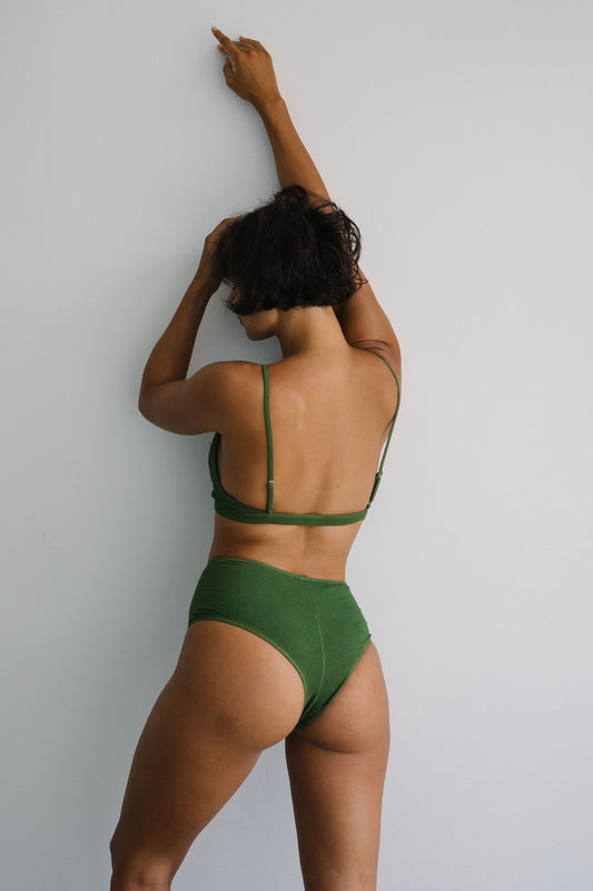 CROSS OVER BRA TOP | Green - NOLLA