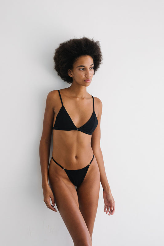 T STRING BRIEF | Black - NOLLA