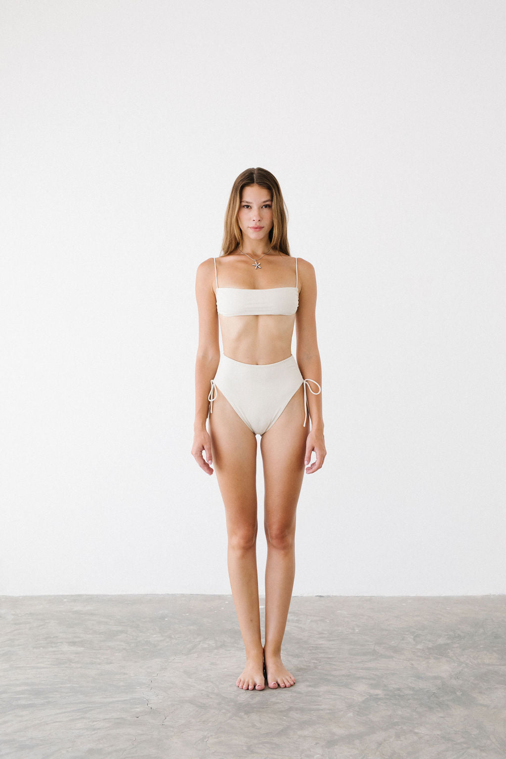 BILLA SWIM TOP - CREAM - NOLLA