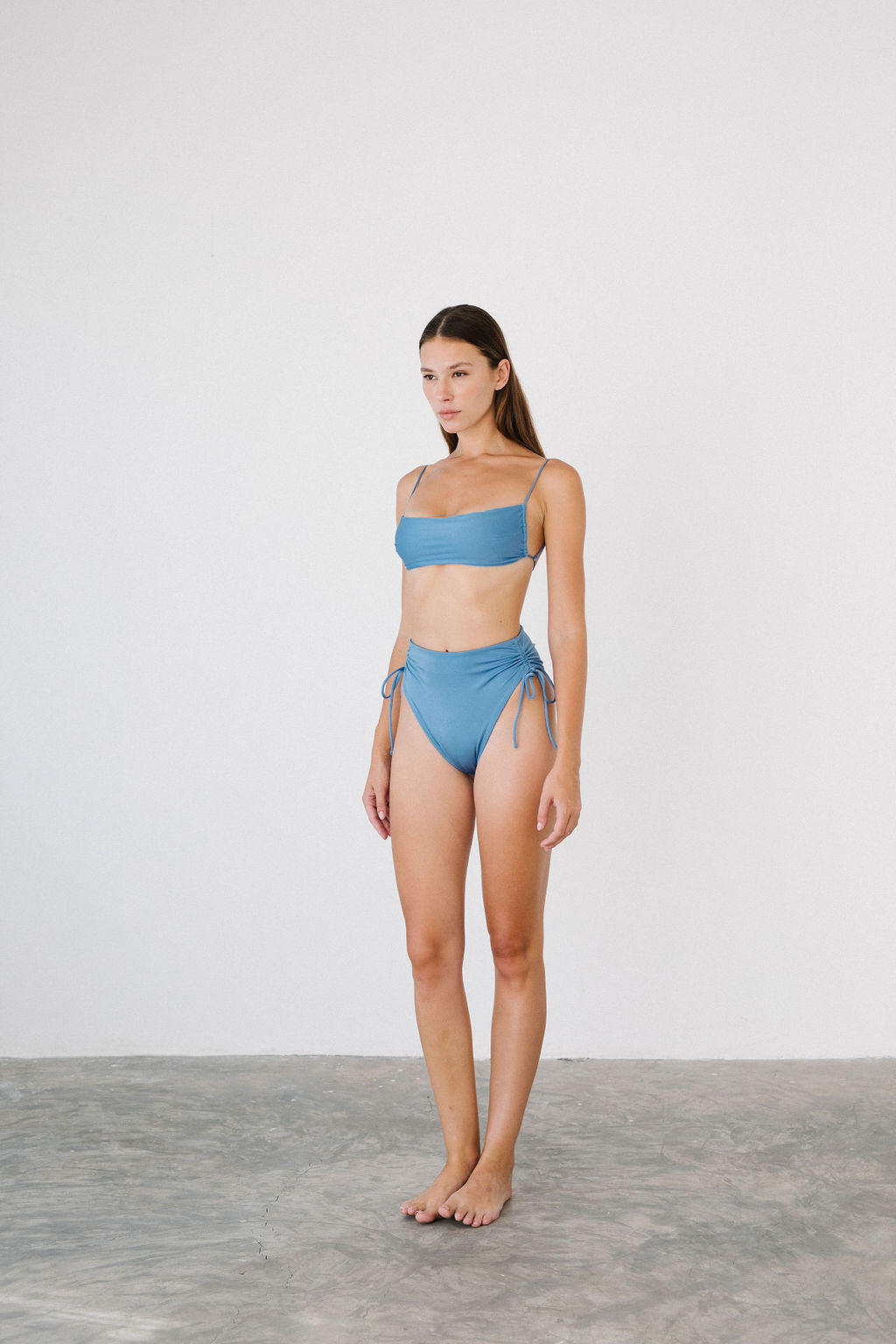 HEDY HIGHWAISTED SURF BOTTOM  - OCEAN BLUE - NOLLA