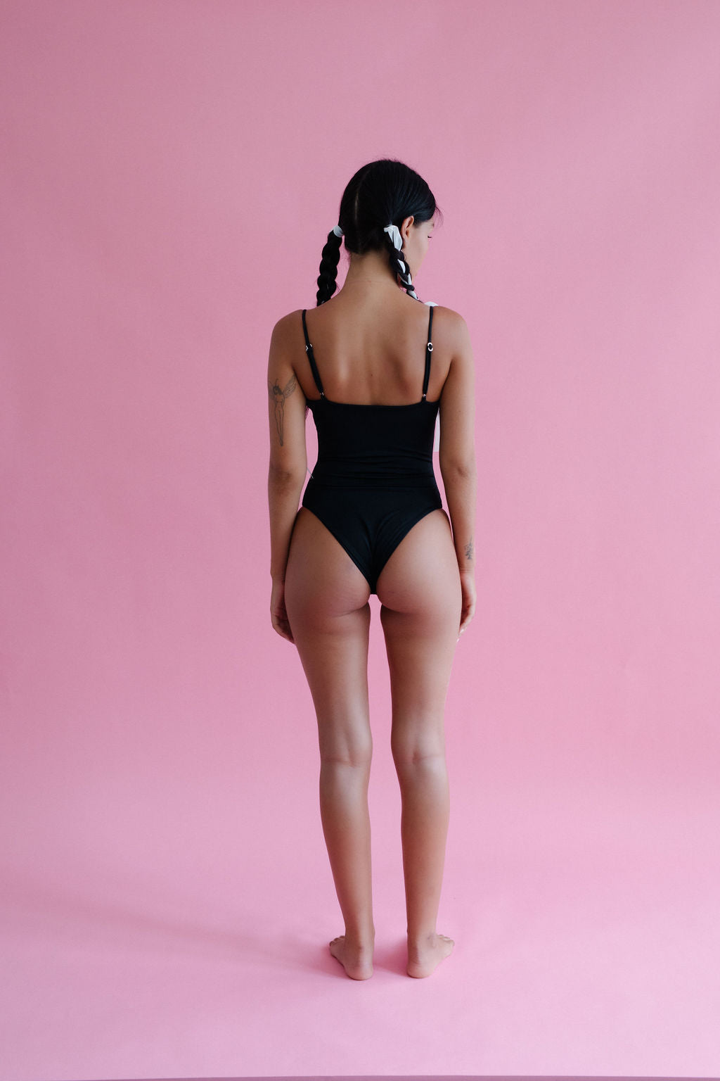 Lola One Piece Adorned Swim in Licorice