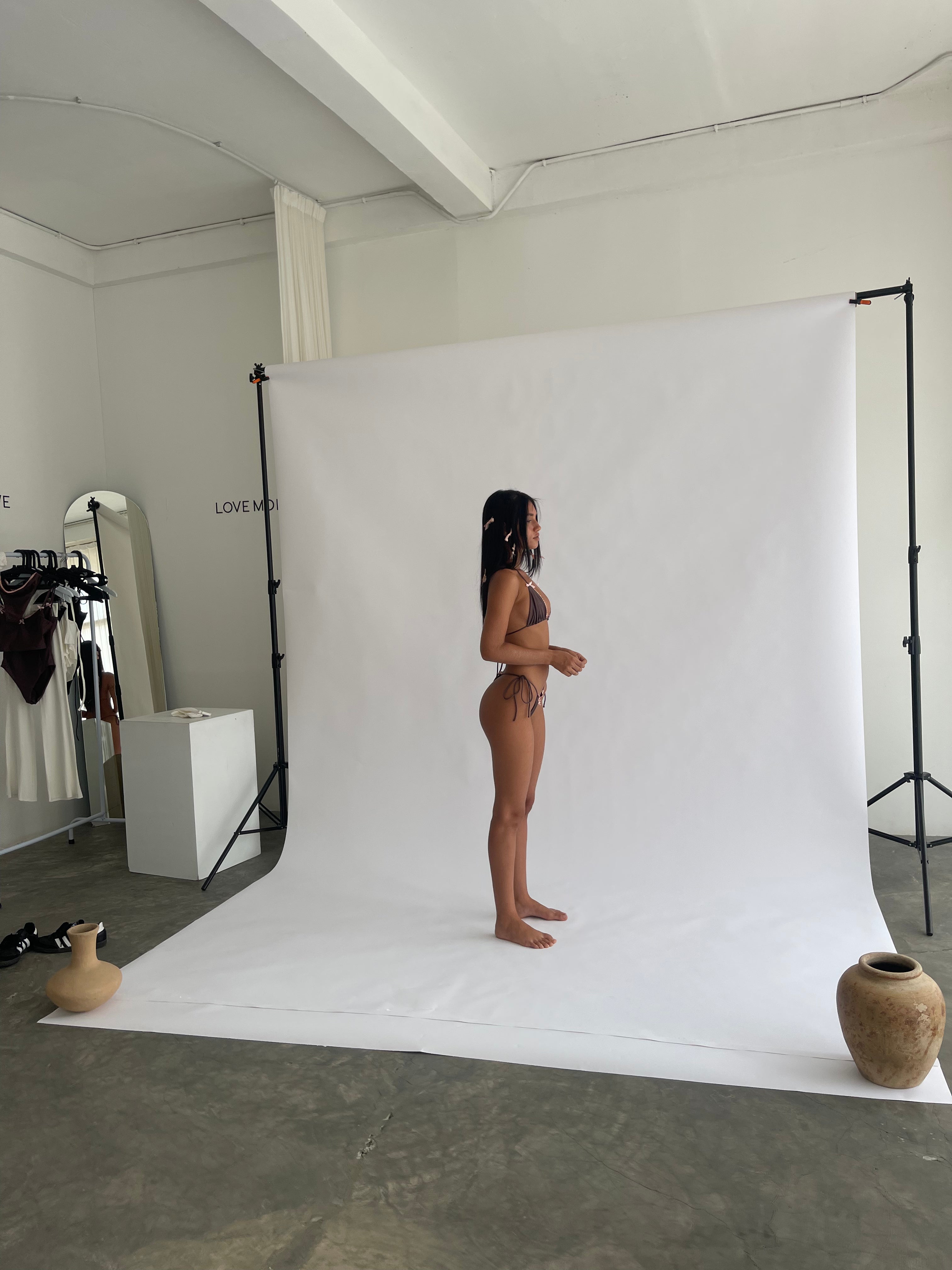 Margot Bikini Adorned Swim in Chocolate