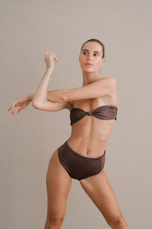 ARC SWIM BOTTOM  - ESPRESSO - NOLLA