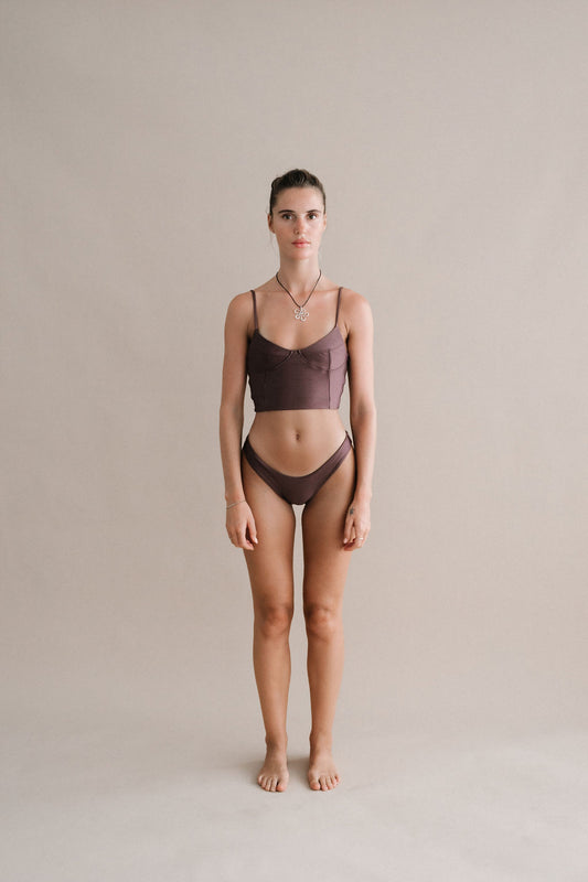 ARC SWIM TOP - ESPRESSO