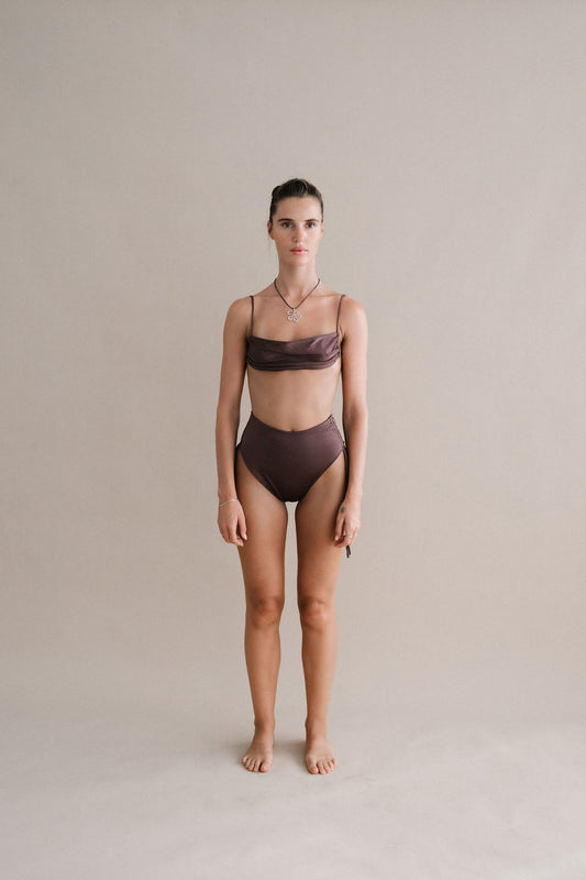 BILLA SWIM TOP - ESPRESSO - NOLLA