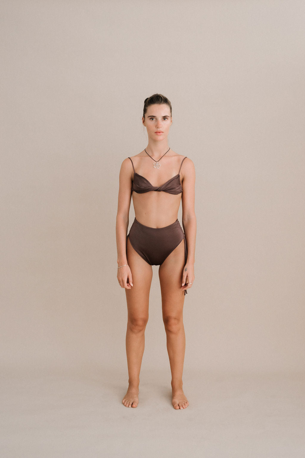 BILLA SWIM TOP - ESPRESSO - NOLLA