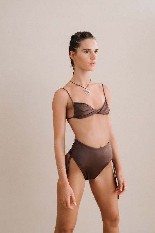 BILLA SWIM TOP - ESPRESSO - NOLLA