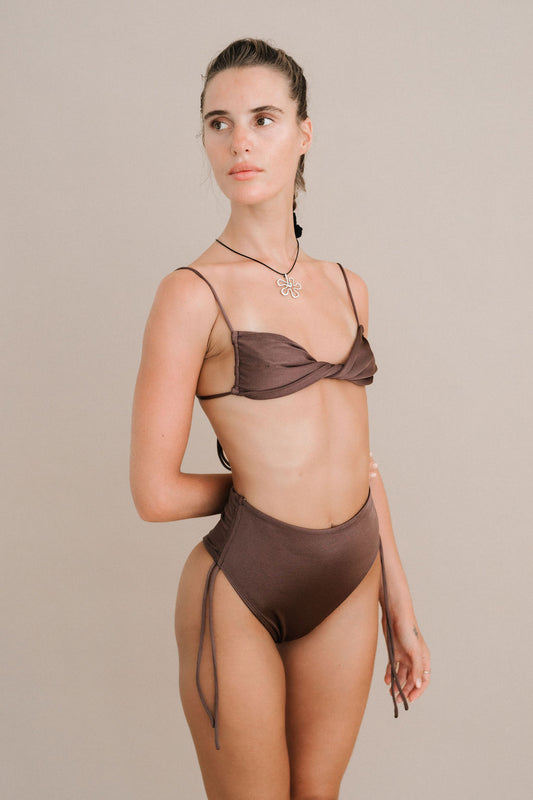 HEDY HIGHWAISTED SWIM BOTTOM  - ESPRESSO