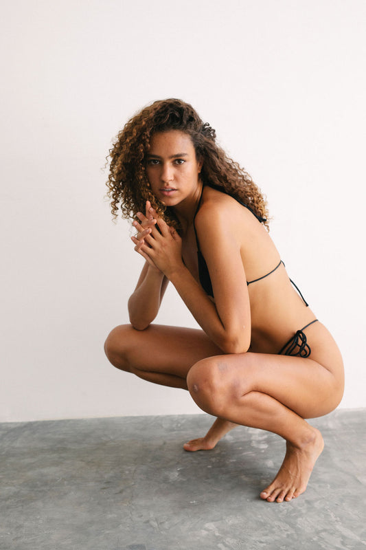 FRIDA STRING TIE SWIM BOTTOM - BLACK - NOLLA