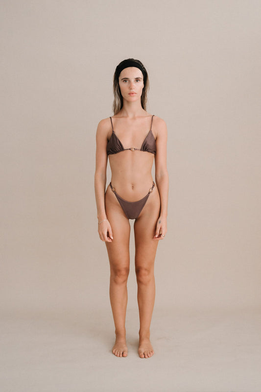 MIRA RING BIKINI BOTTOM - ESPRESSO - NOLLA