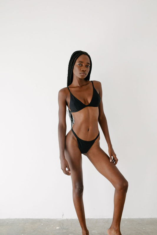 RITA STRAPY SWIM BOTTOM - BLACK - NOLLA