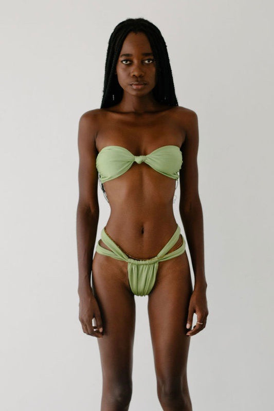 GRACE KNOT SWIM TOP - FERN GREEN - NOLLA