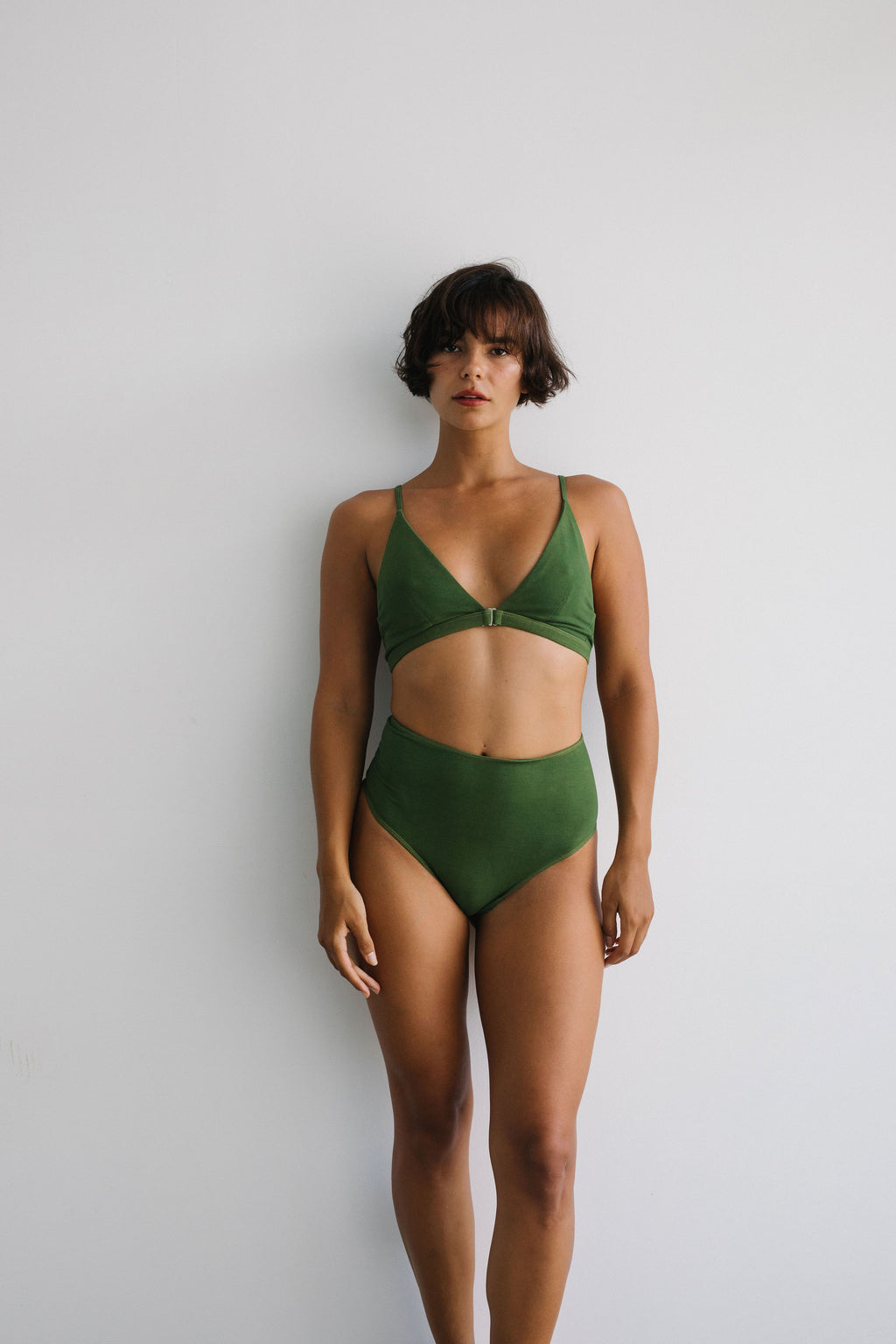 CROSS OVER BRA TOP | Green - NOLLA