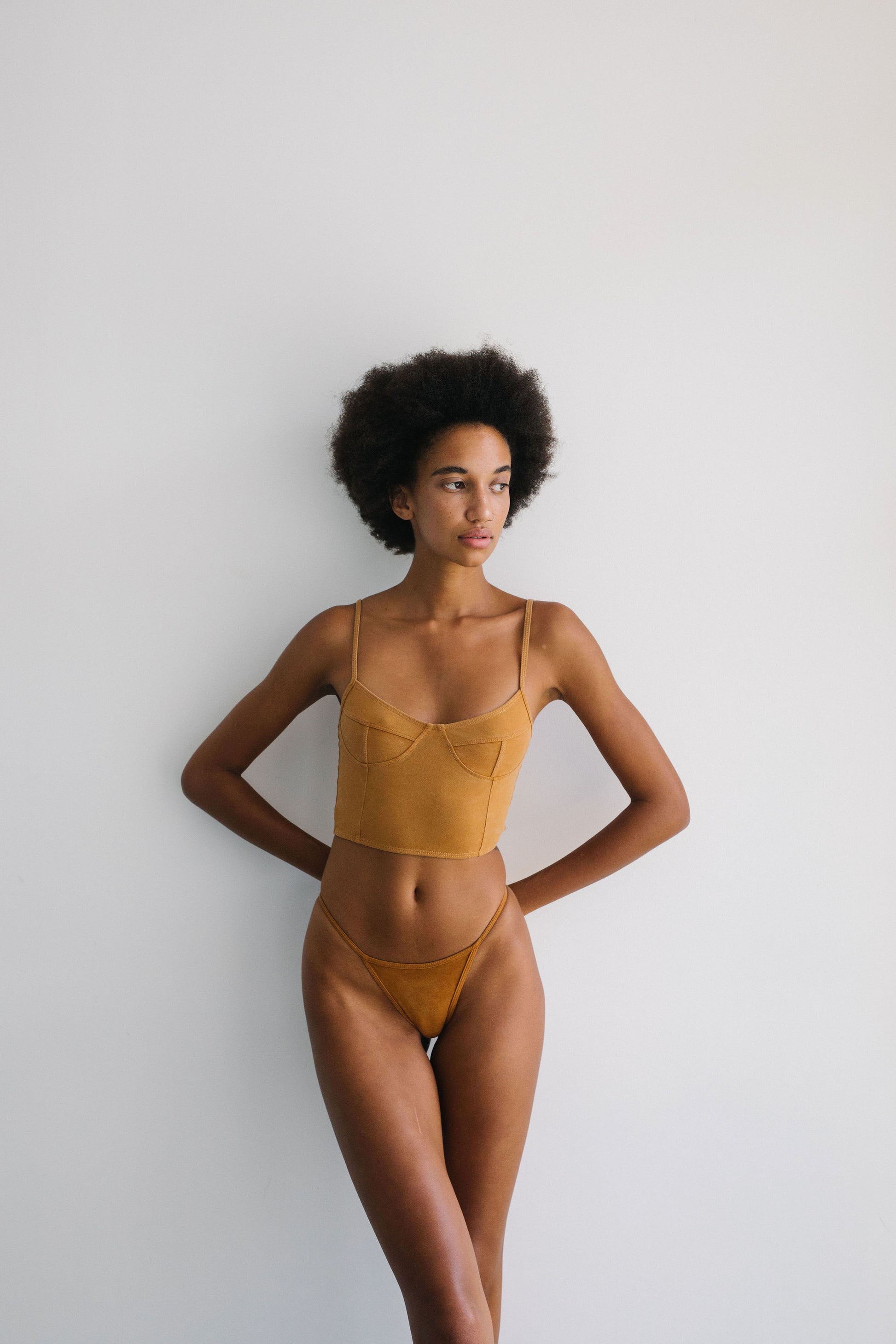 LONG LINE BRA TOP | Caramel - NOLLA